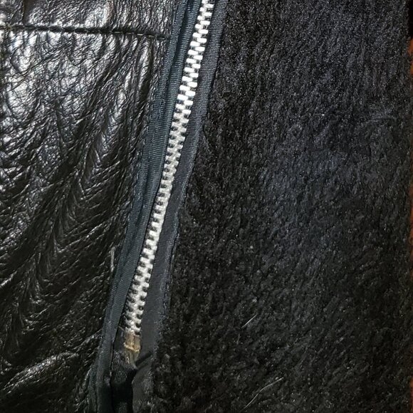 Vintage Men's FINGERHUT FASHIONS Black Leather Jacket w/Zip fleece lining - M - Picture 5 of 6